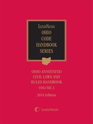 cover image of Anderson's Ohio Annotated Civil Laws & Rules Handbook